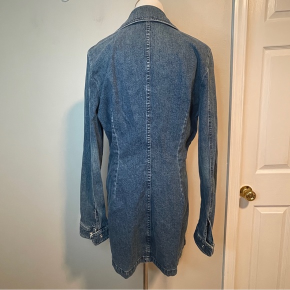 St. John Sport by Marie Denim Blazer Jacket L - Picture 3 of 8